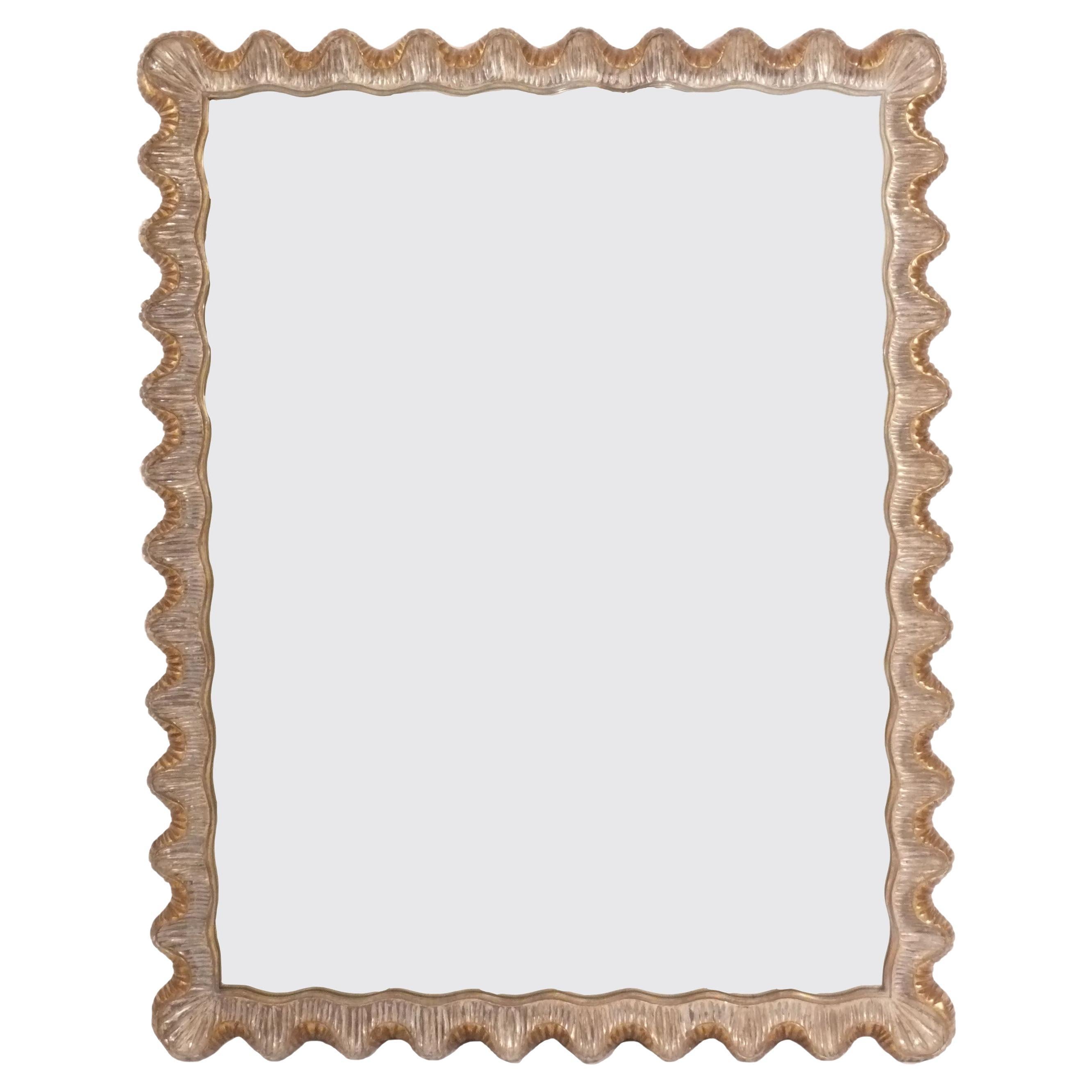 Elegance Vergoldete Scalloped Spiegel 60" x 45"