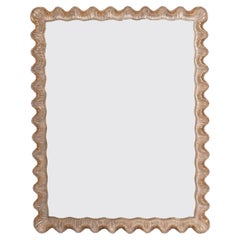 Vintage Elegant Gilt Scalloped Mirror 60" x 45"