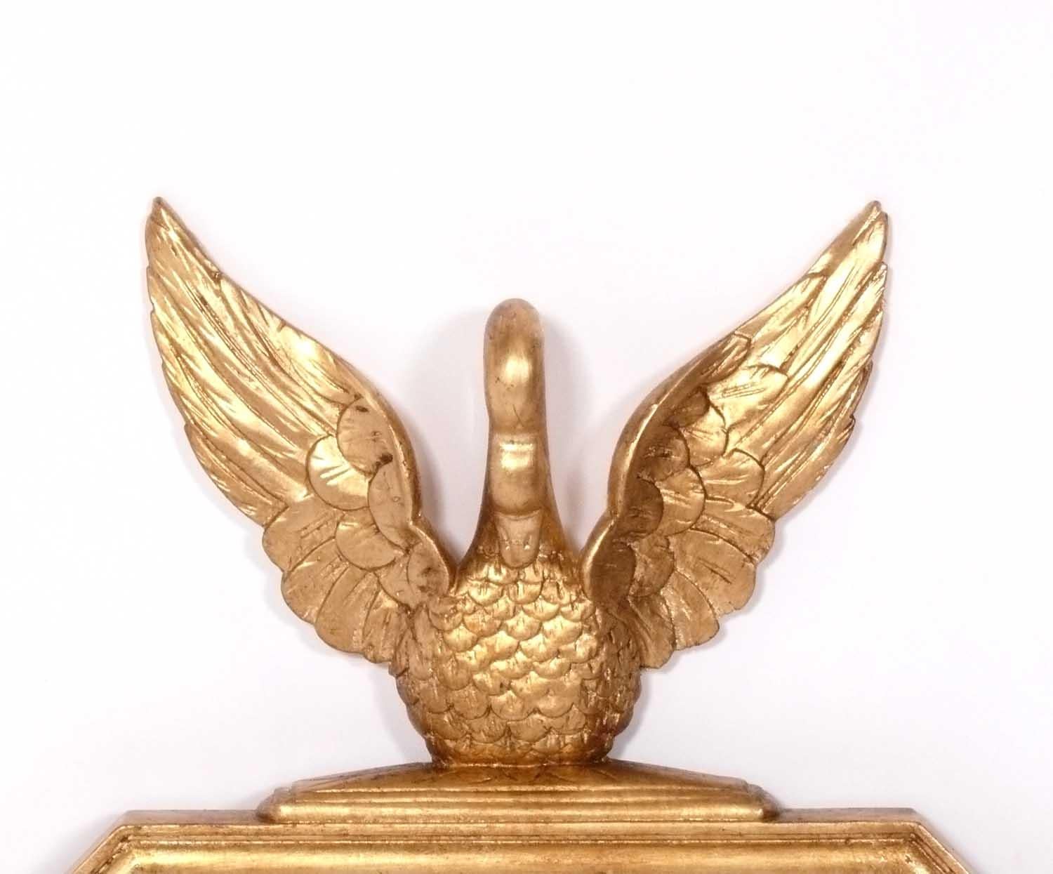 Regency Elegant Gilt Swan Crest Mirrors 43.75 