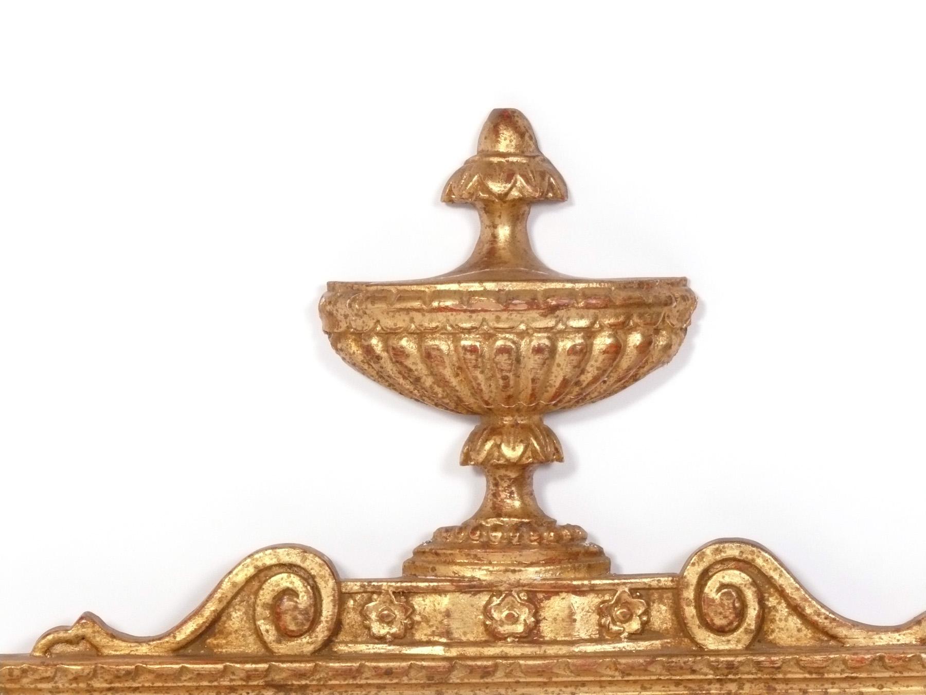 italien Elegant miroir en bois doré 46.5 