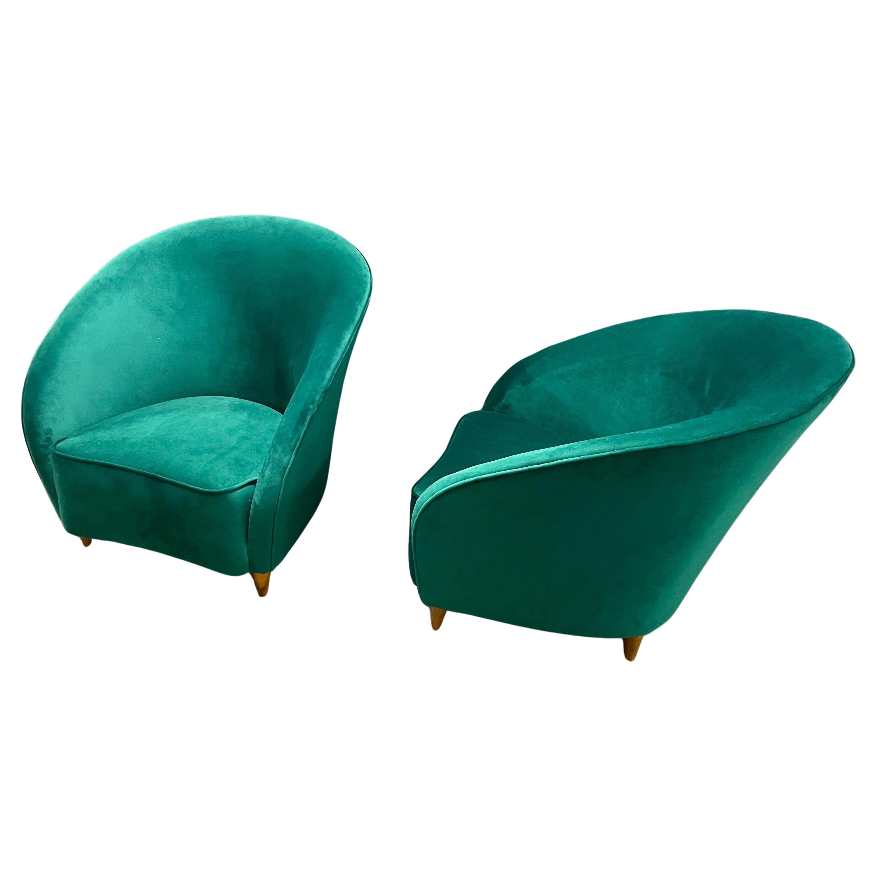 Elegantes chaises longues Gio Ponti pour Casa e Giardino en vente