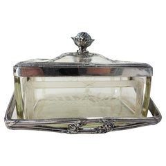 Used Elegant Glass and Metal Box from the Napoleon III Period