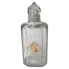 Antique Elegant Glass Bottle with glass screw cap probably from the 18th Century