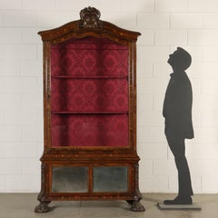 Elegant Glass Cabinet with Inlays, Holland, Early 1800s