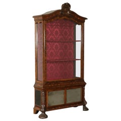 Elegant Glass Cabinet with Inlays, Holland, Early 1800s