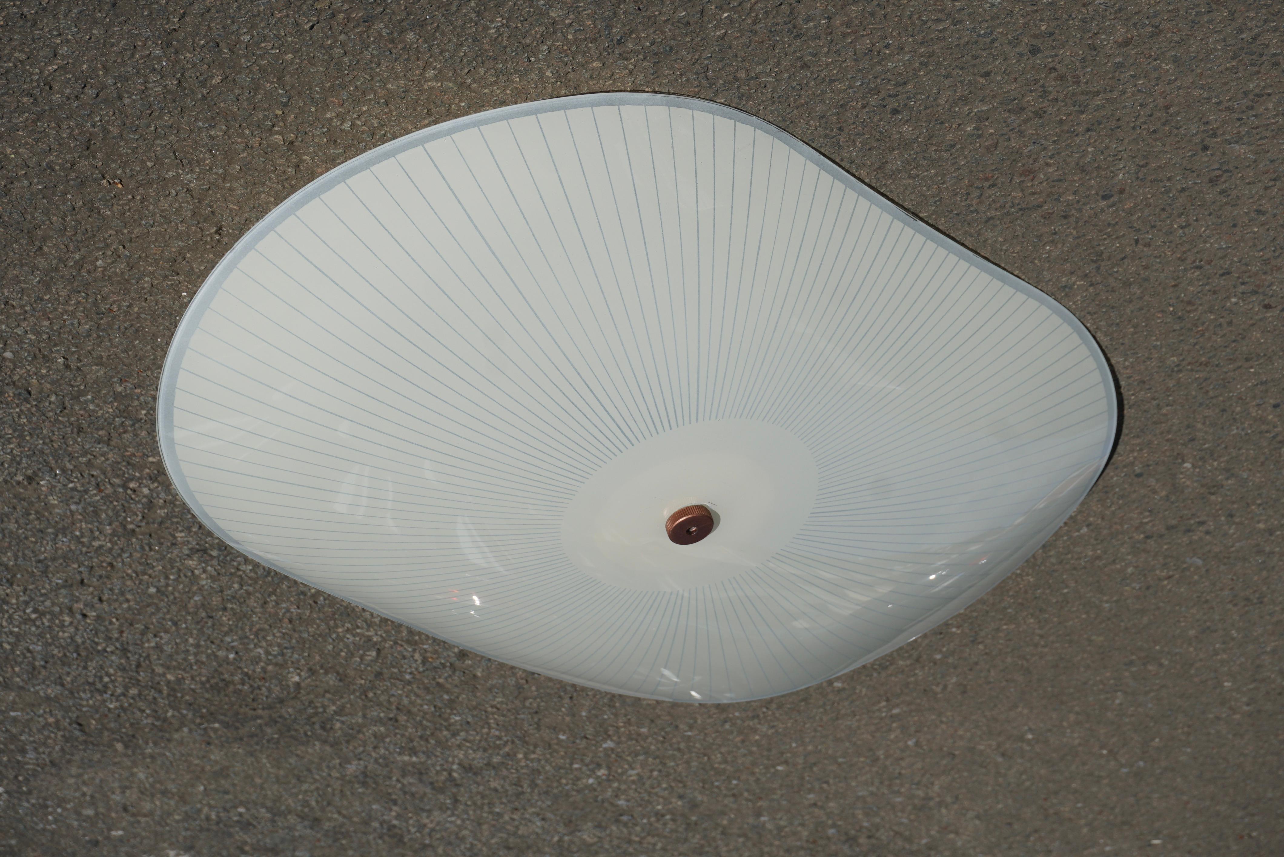 Elegant Glass Flush Mount For Sale 5