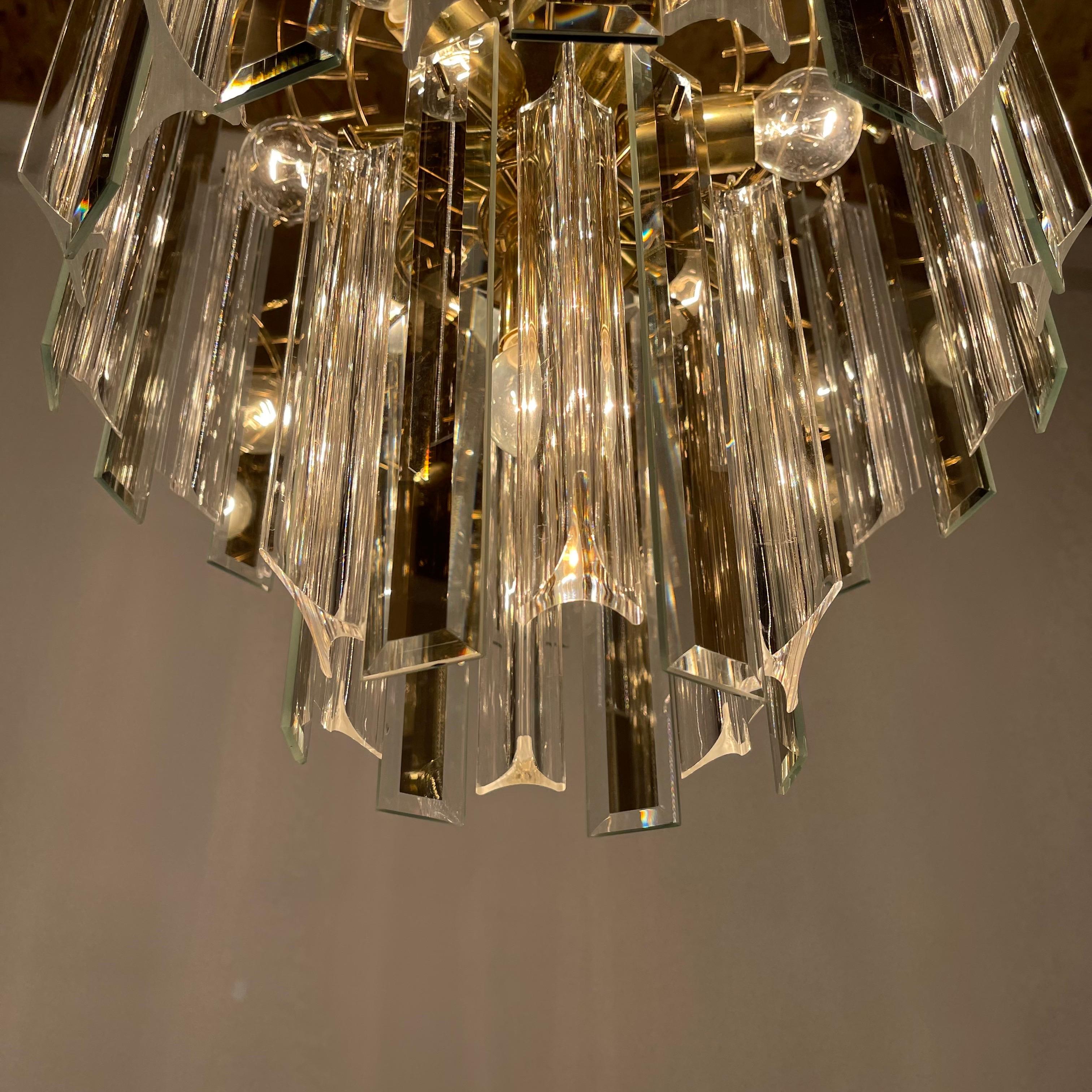 Elegant Glass Lucite Chandelier, Austria, 1970s For Sale 6