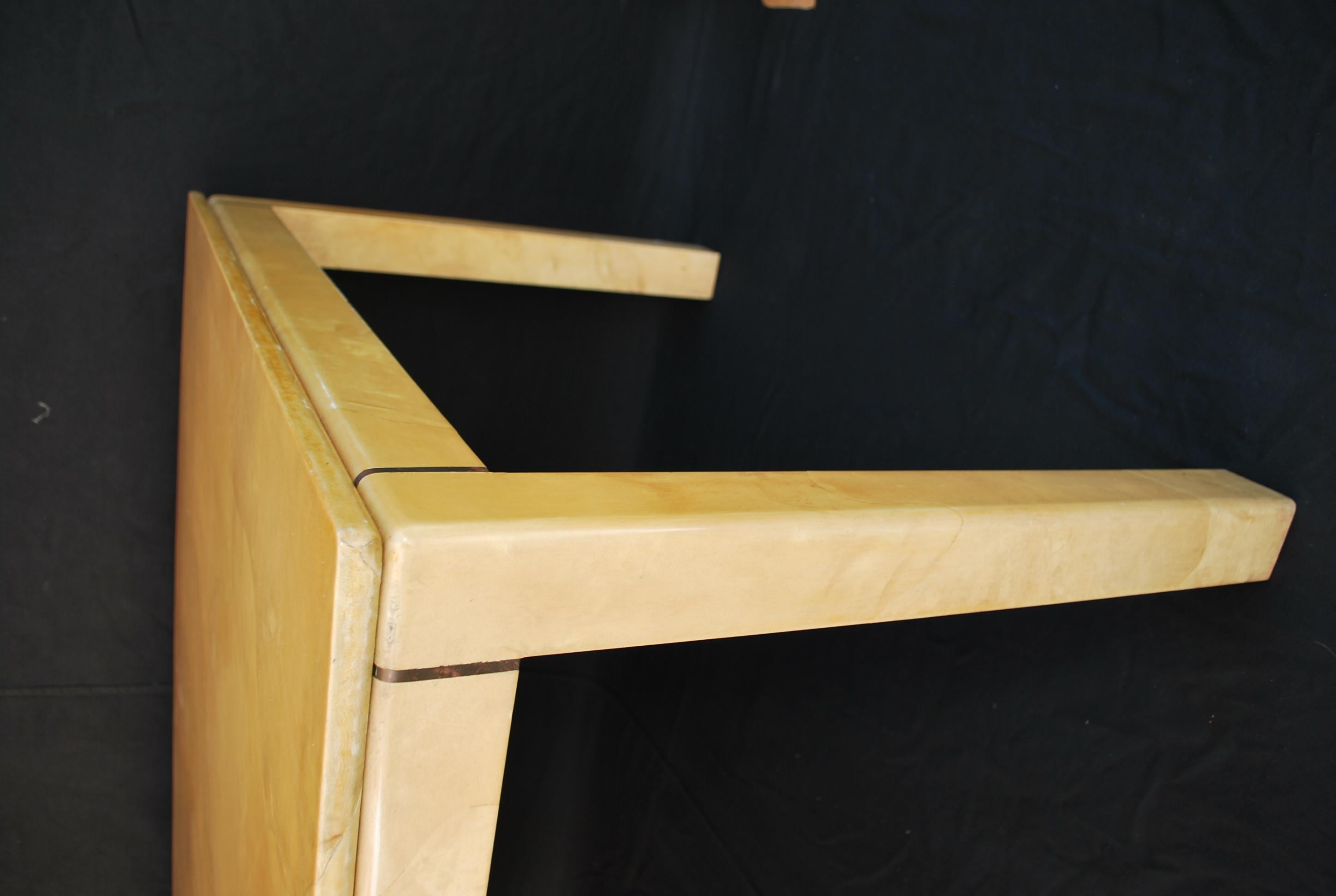 Elegant Goatskin Table Design by Karl Springer For Sale 4