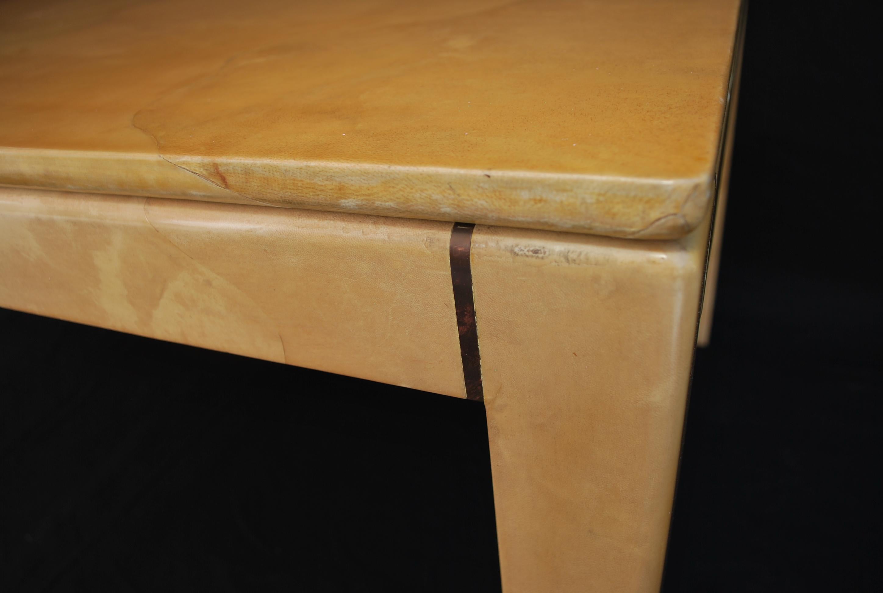 Elegant Goatskin Table Design by Karl Springer For Sale 5