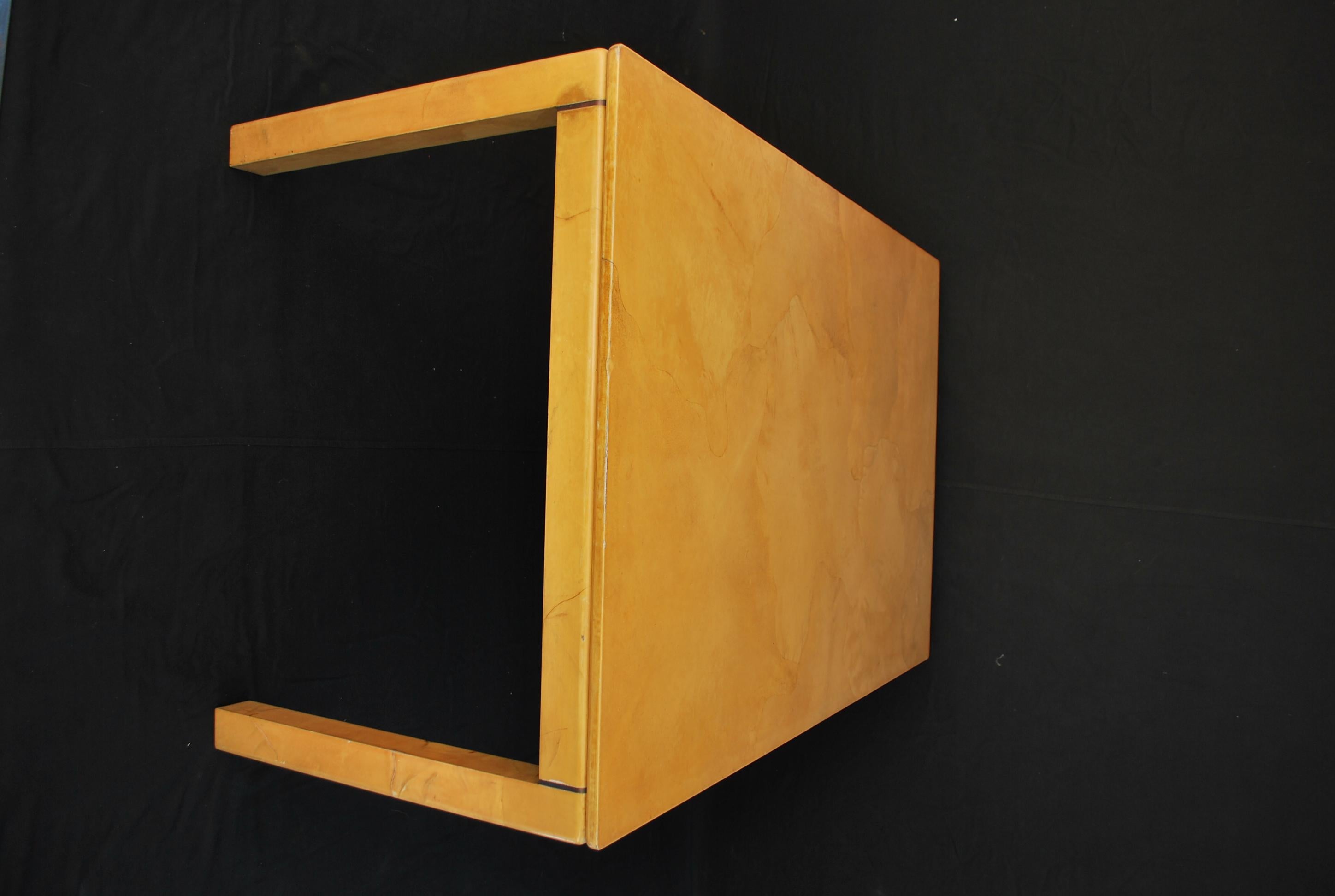 Elegant Goatskin Table Design by Karl Springer For Sale 8