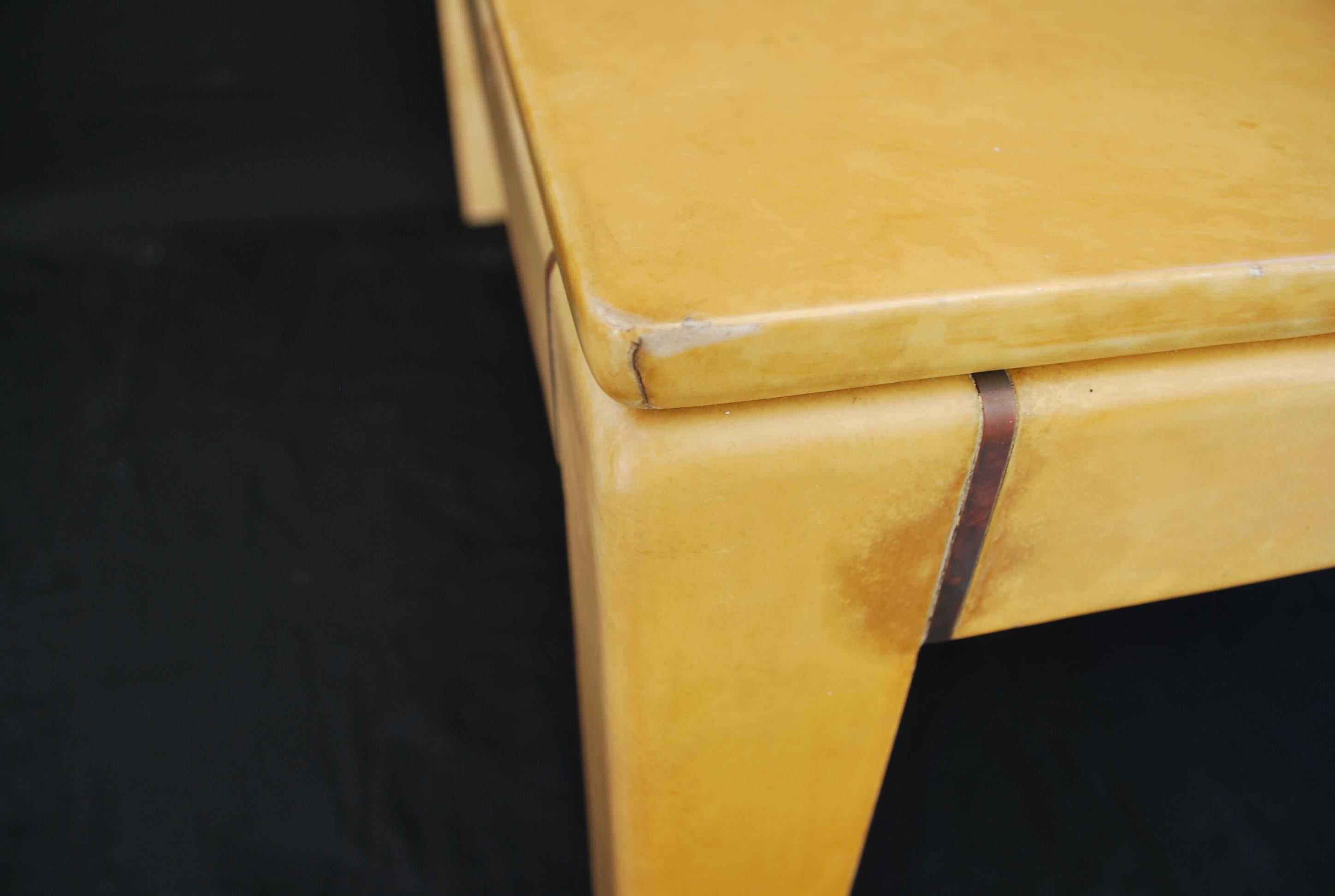Elegant Goatskin Table Design by Karl Springer For Sale 1