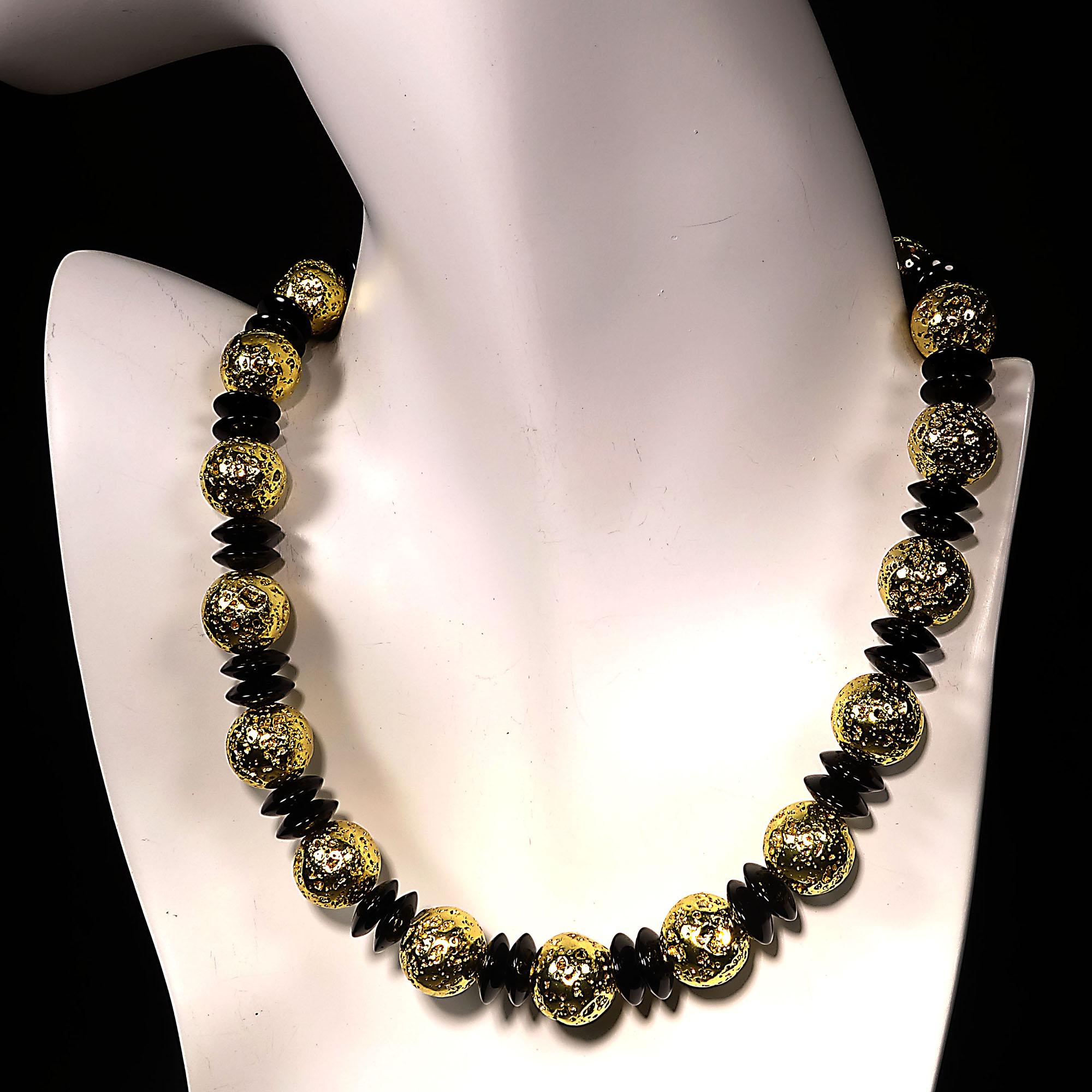 Bead AJD Elegant Gold and Black Choker Necklace