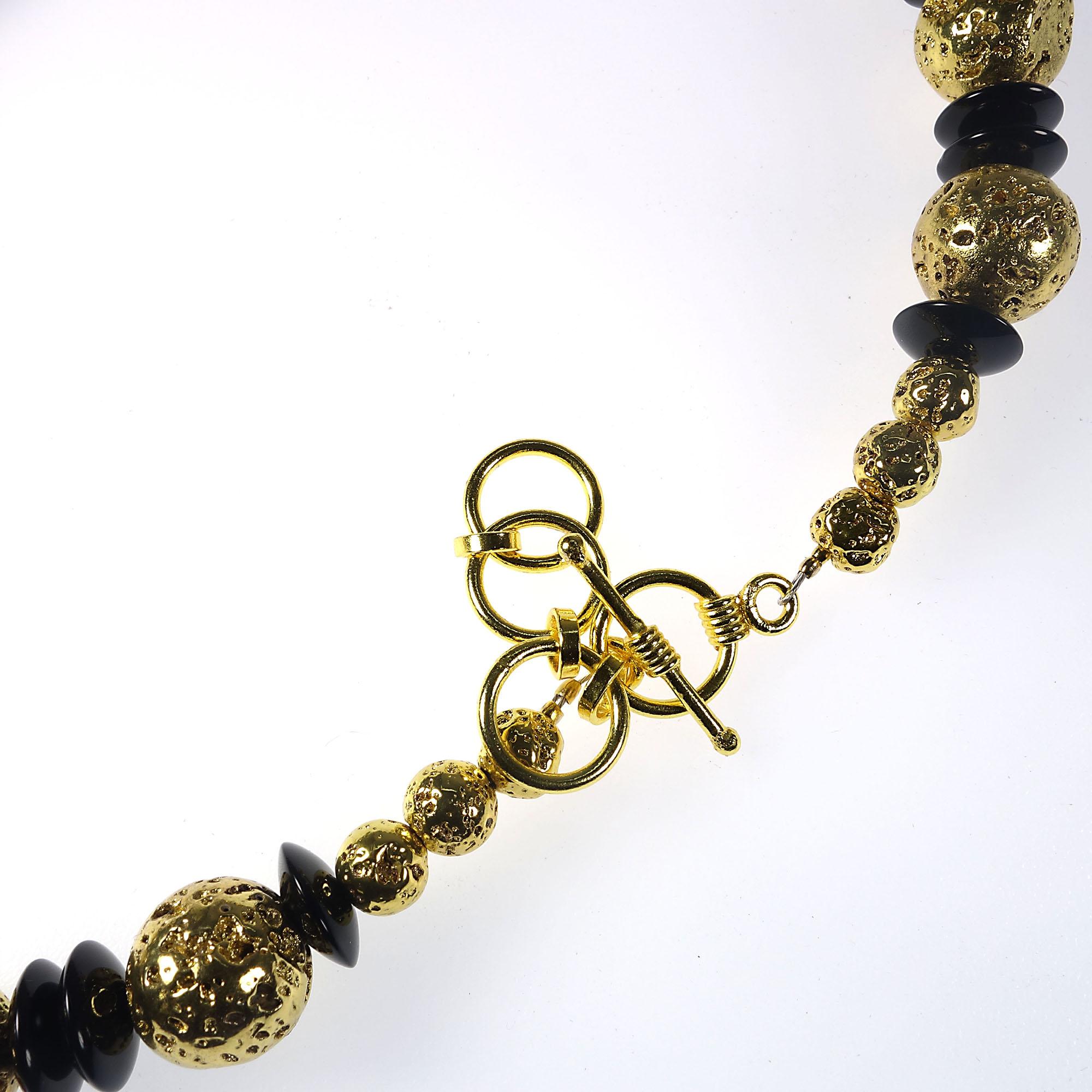 AJD Elegant Gold and Black Choker Necklace 1