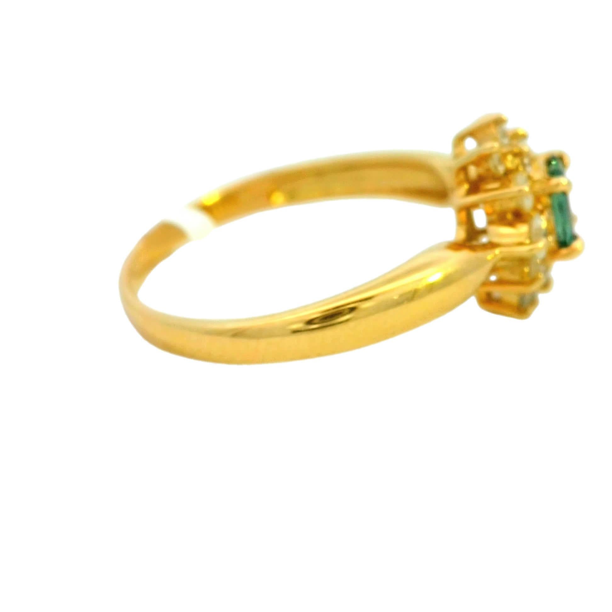 Donna Elegante anello in oro e pietre preziose in vendita