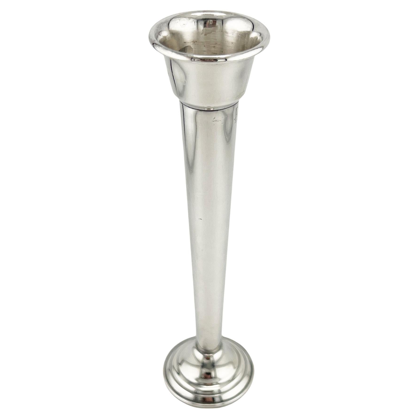 Elegante jarrón para capullos Gorham Silverplate - Diseño intemporal en plata americana
