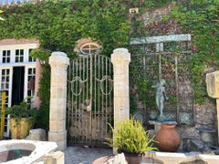 Elegant & Grand Pair of Antique Wrought Iron Driveway Entrance Gates for portal