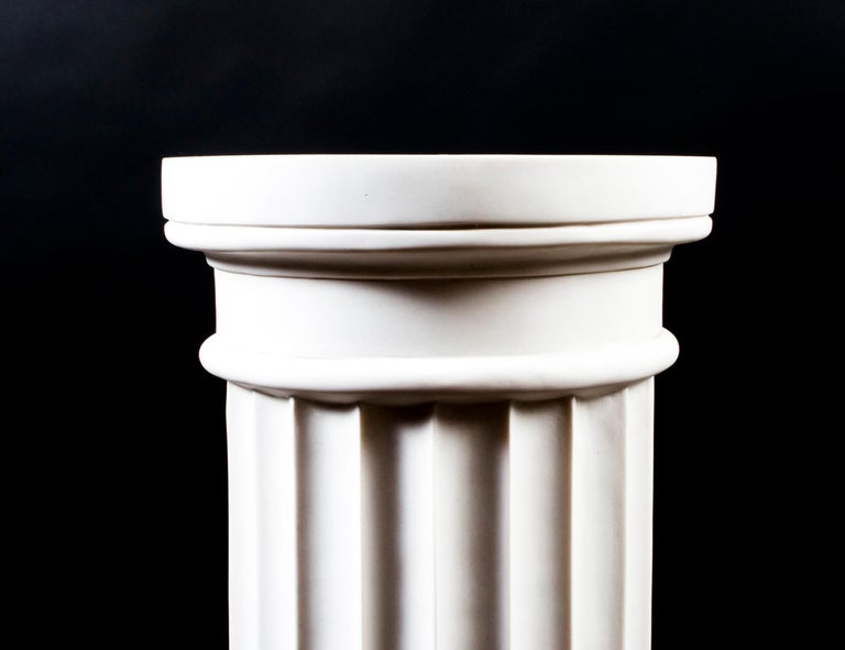 Elegant Grecian Marble Doric Column Pedestal For Sale at 1stdibs