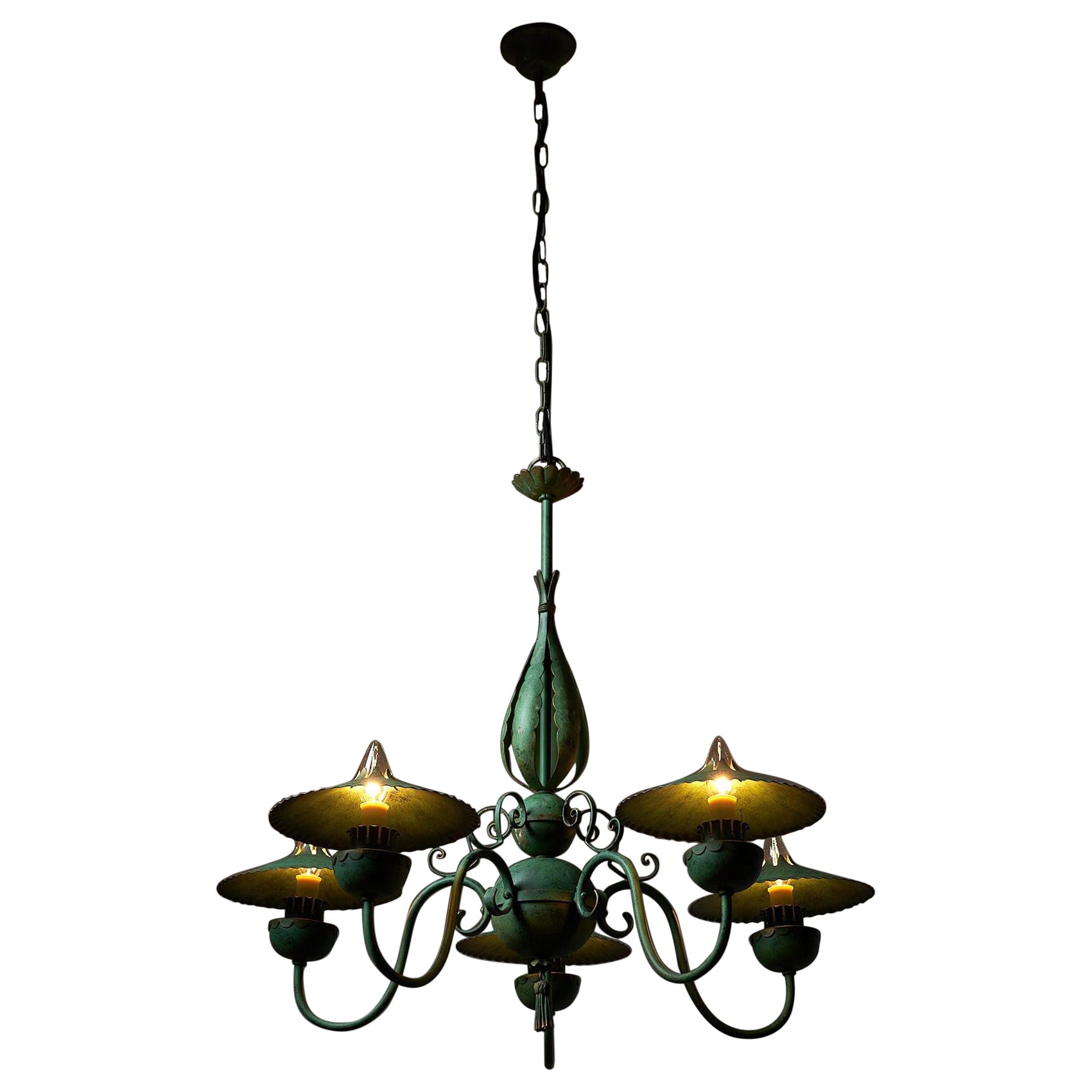 Eleganza del lampadario Greene & Greene con paralumi Italia