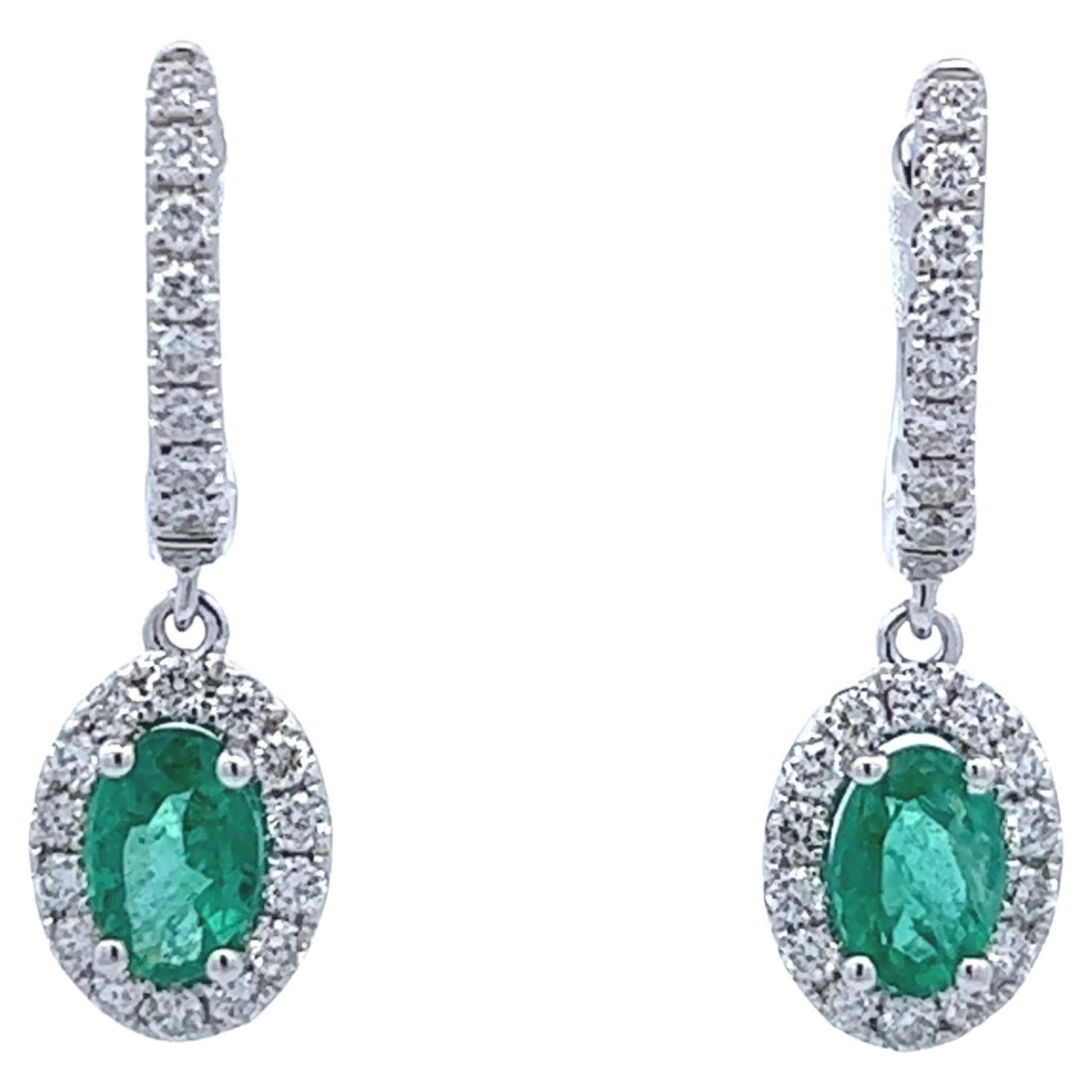 Elegant Green Emerald Earrings