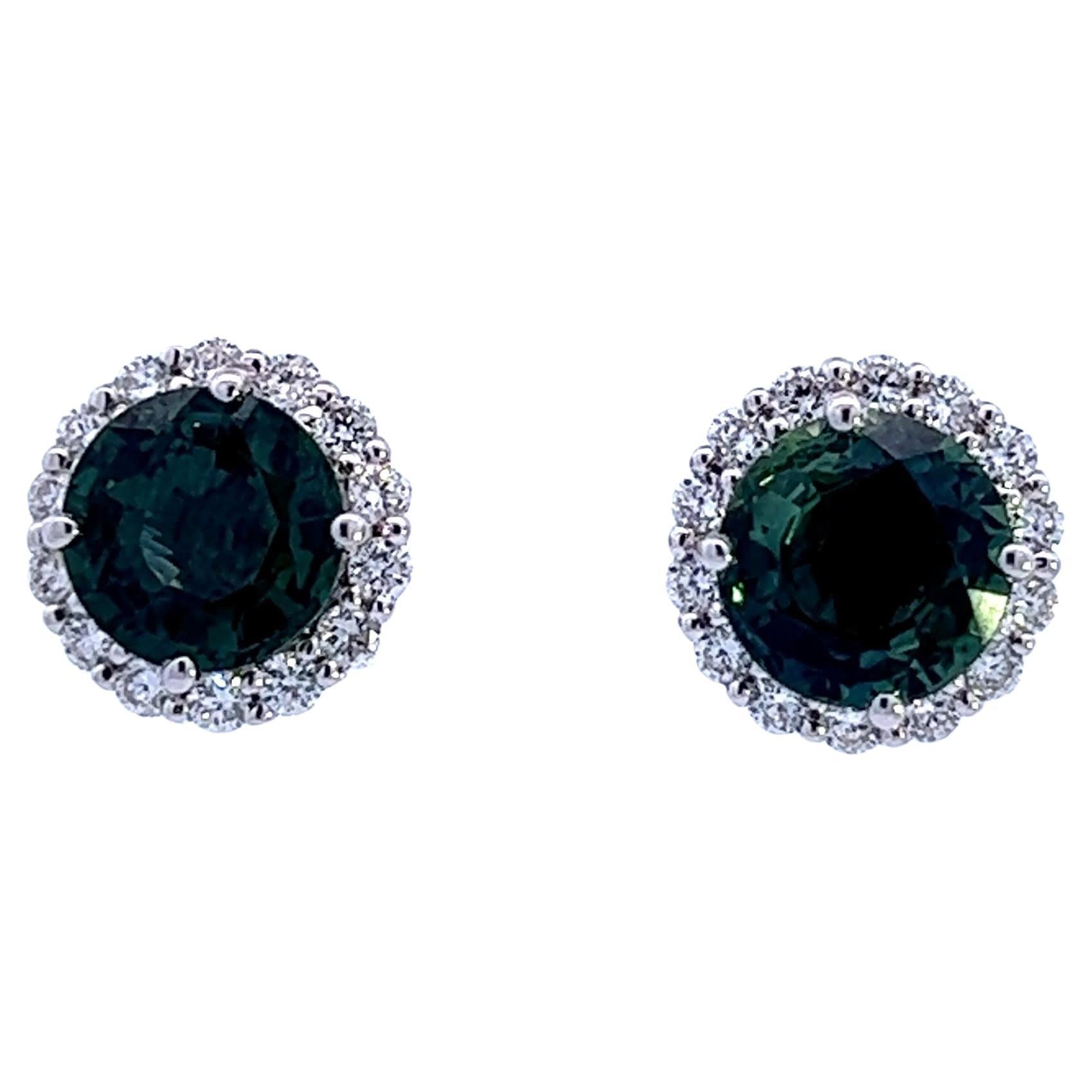 Elegante grüne Edelstein-Ohrringe
