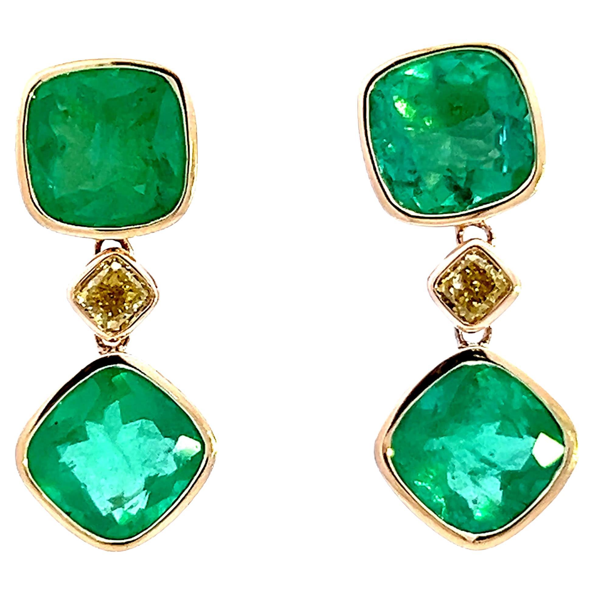 Elegante grüne Edelstein-Ohrringe