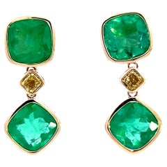 Elegante grüne Edelstein-Ohrringe