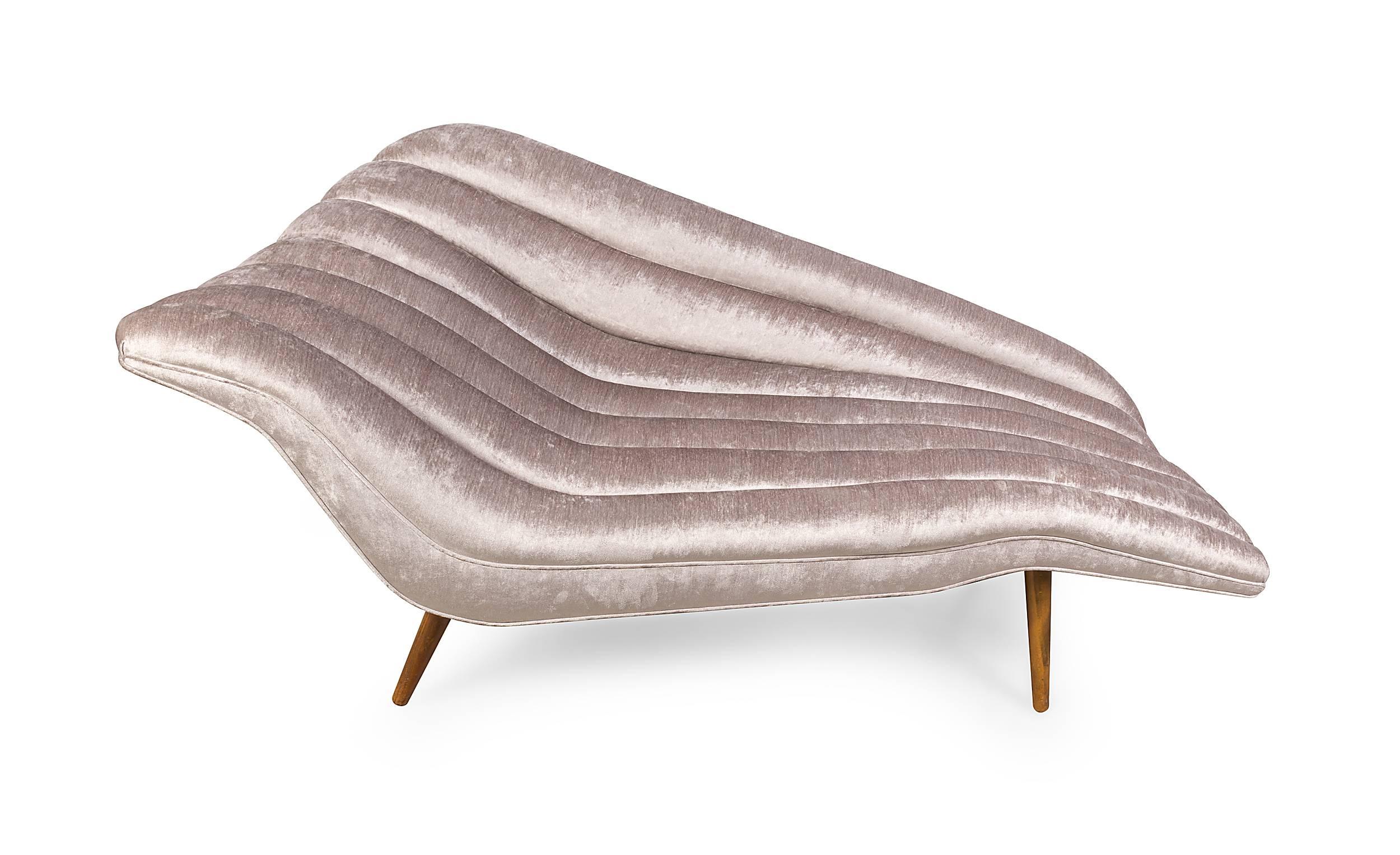 chenille chaise lounge