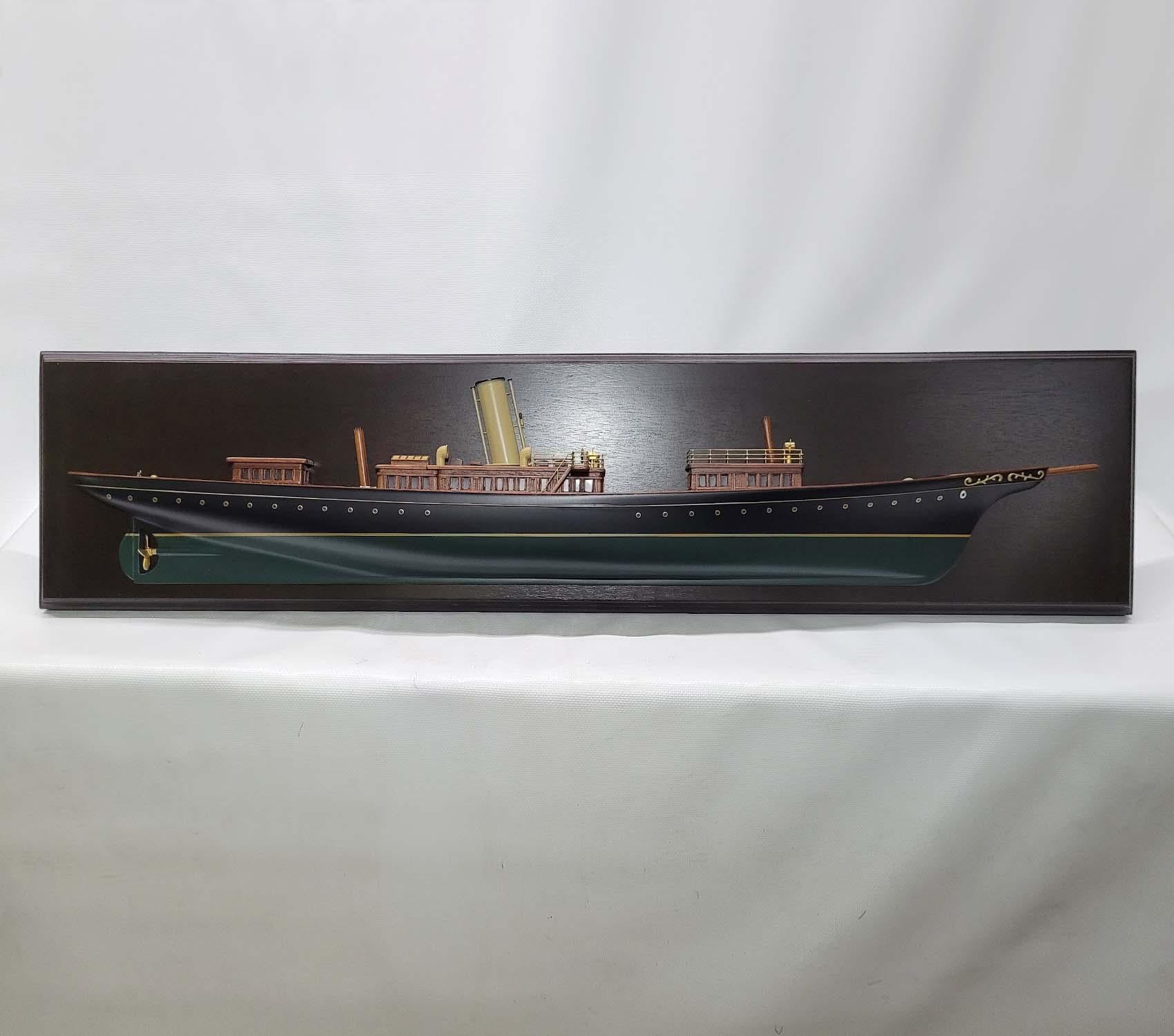 Scale half model of JP Morgan's private steam yacht 