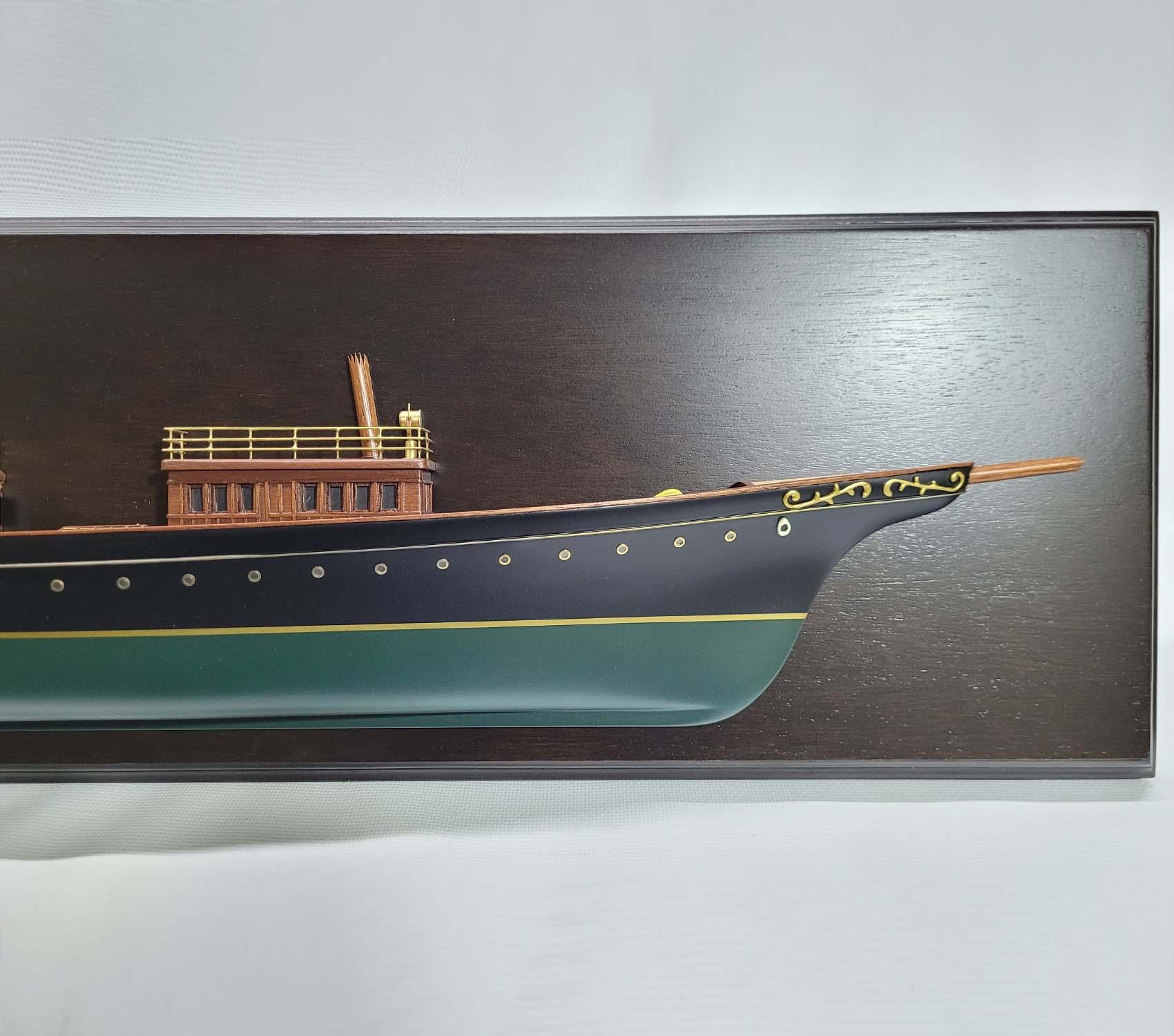 Elegant Half Model of the Steam Yacht Corsair For Sale 3