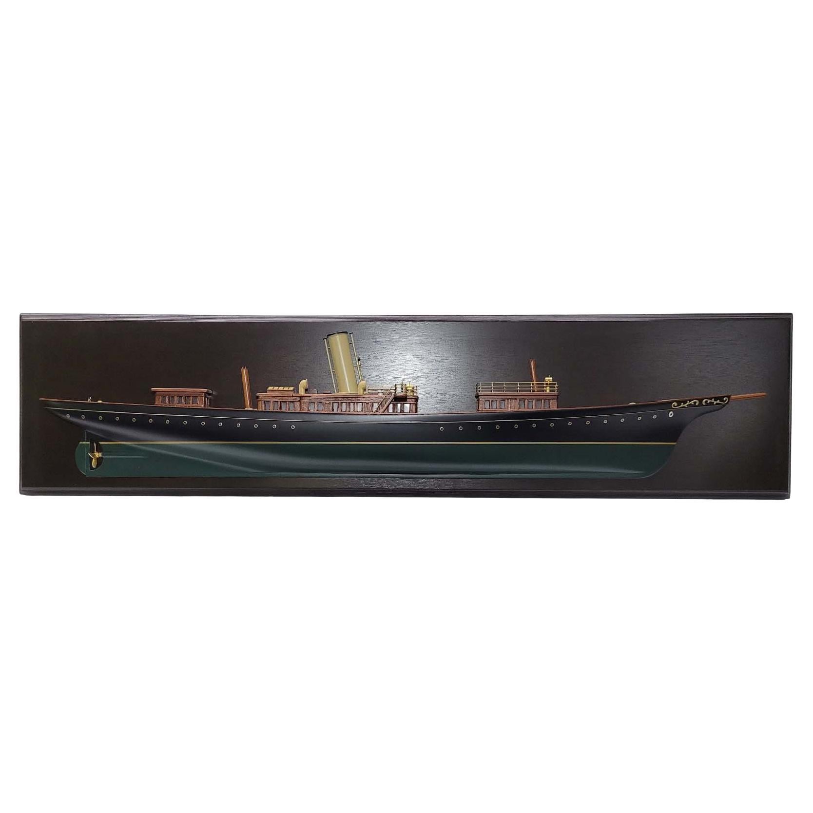 Elegant Half Model of the Steam Yacht Corsair For Sale