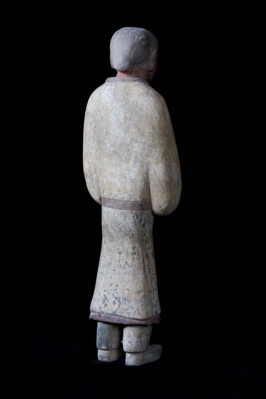 Elegante guerriero di terracotta della dinastia Han - Cina '206 a.C. - 220 d.C.' in vendita 2