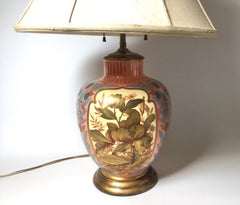 Elegant Hand Gilt and Painted Porcelain Lamp by Royal Worcester, England 1878