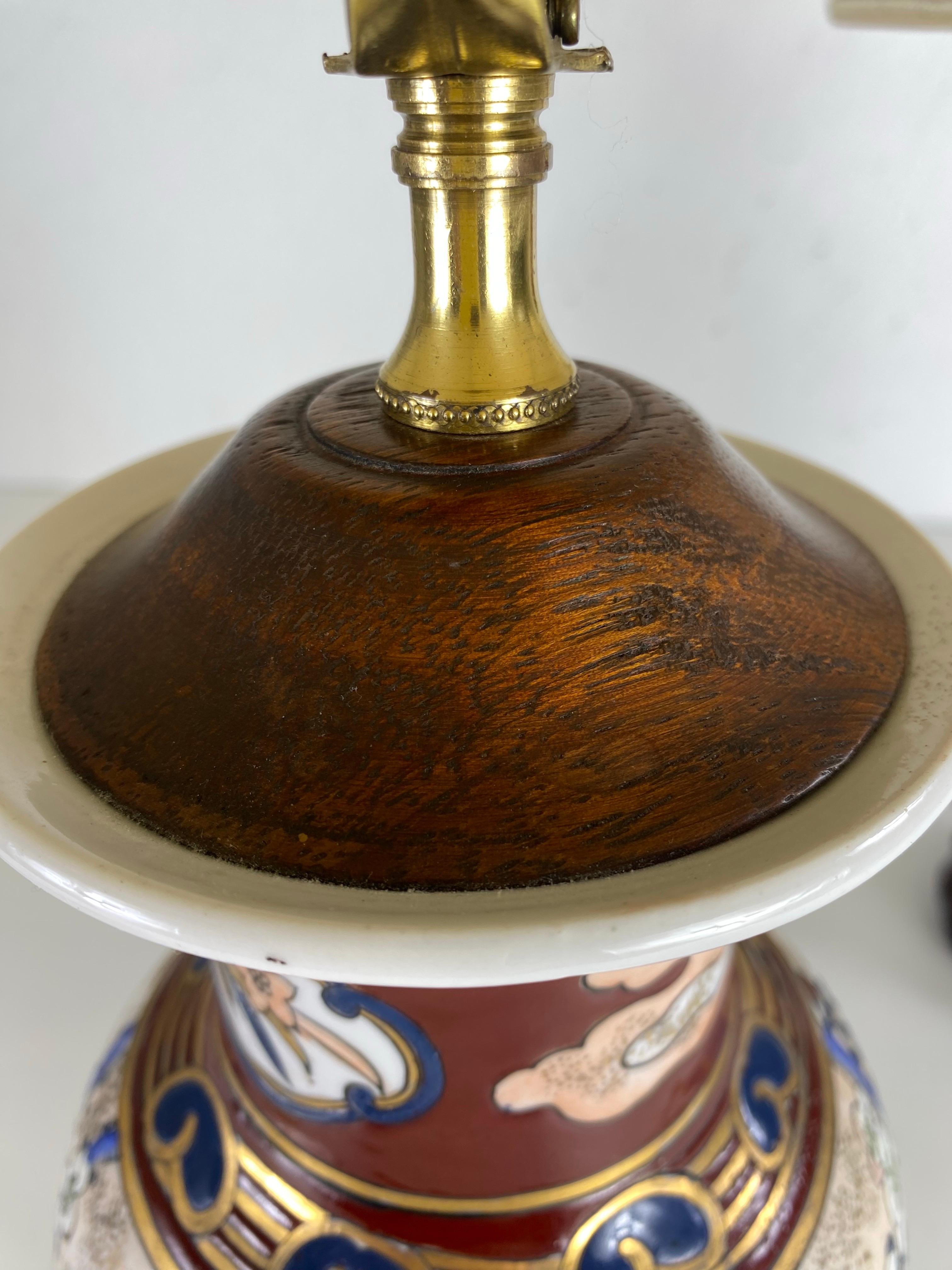 Esportazione cinese Eleganza delle lampade da tavolo in ceramica cinese dipinte a mano/una coppia