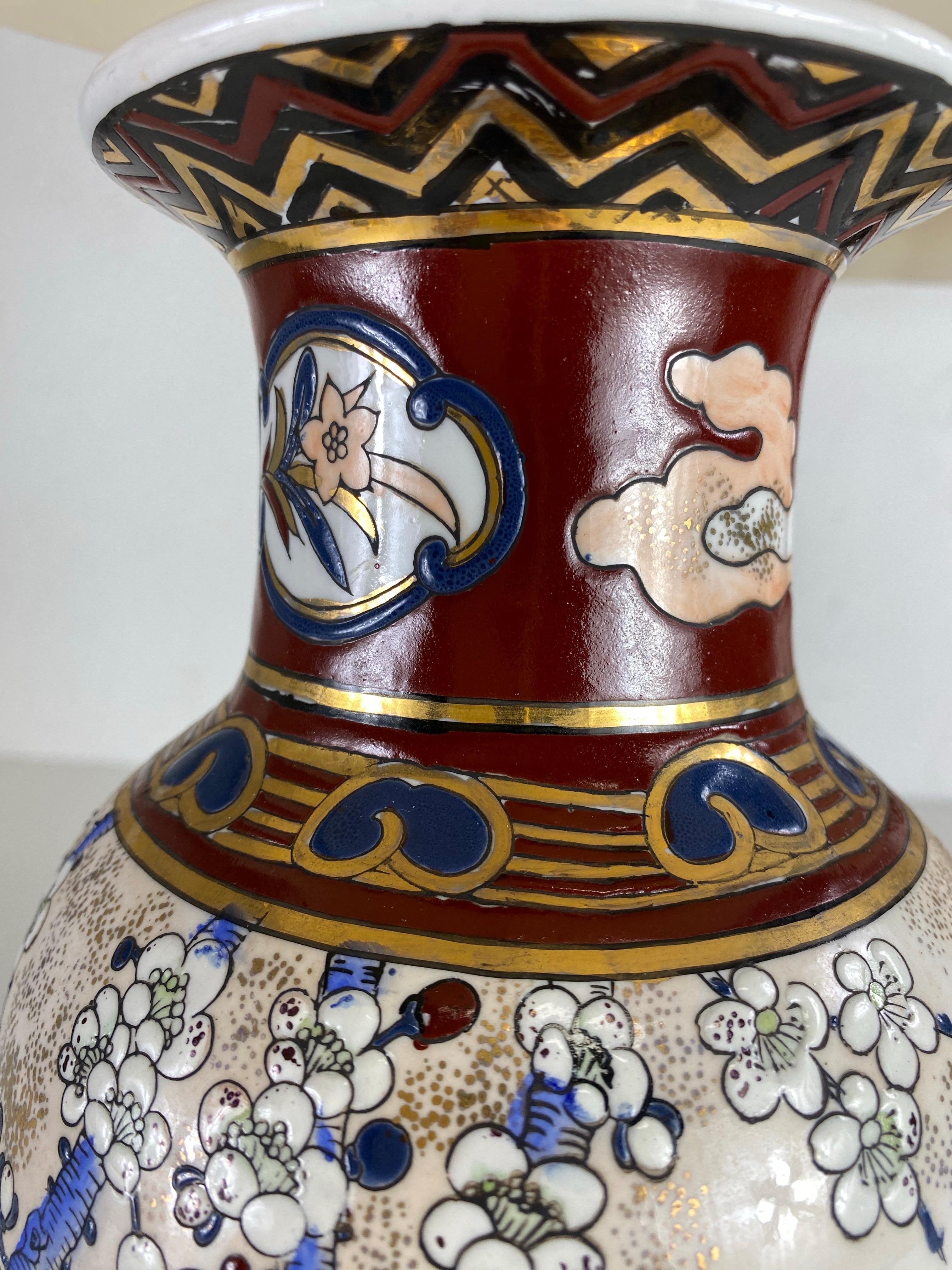 Eleganza delle lampade da tavolo in ceramica cinese dipinte a mano/una coppia 1