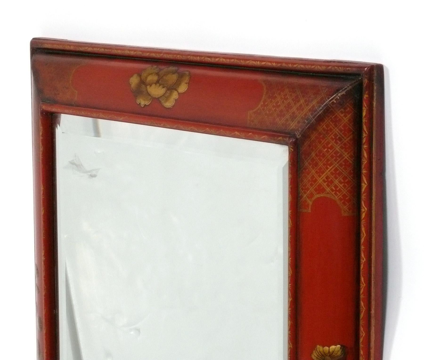 Chinoiseries Elegant Hand Painted Chinoiserie Mirror 34.5