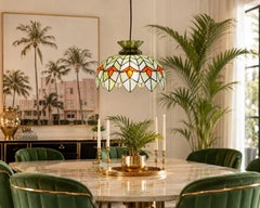 Elegante ciondolo a forma di loto realizzato a mano con conchiglia Capiz, in stile Palm Beach