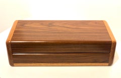 Elegant Handcrafted Walnut Jewelry Box Postmodern