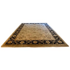 Elegant Handmade in India Wool Oriental Area Rug in the Serapi Style