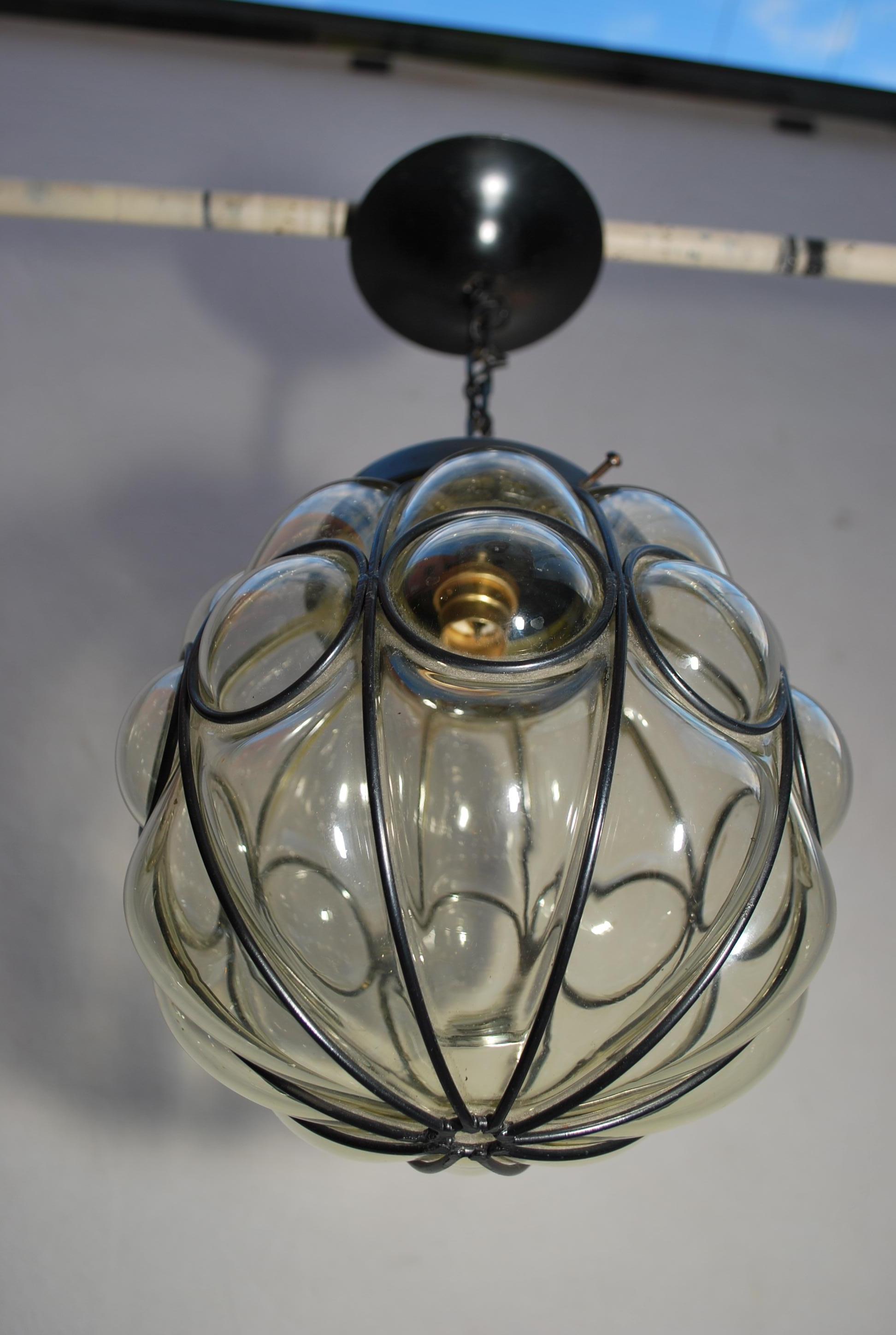 Metal Elegant hands blow  1960's Murano light For Sale