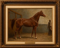 Cavallo Hannoveriano Eleg Eleganza Cromolitografia antica di Otto Eerelman, 1898