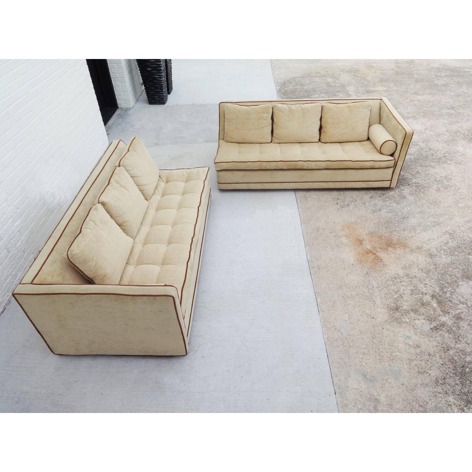 Zweiteiliges, elegantes Harvey Probber-Sofa mit Unterteilen (Moderne der Mitte des Jahrhunderts) im Angebot