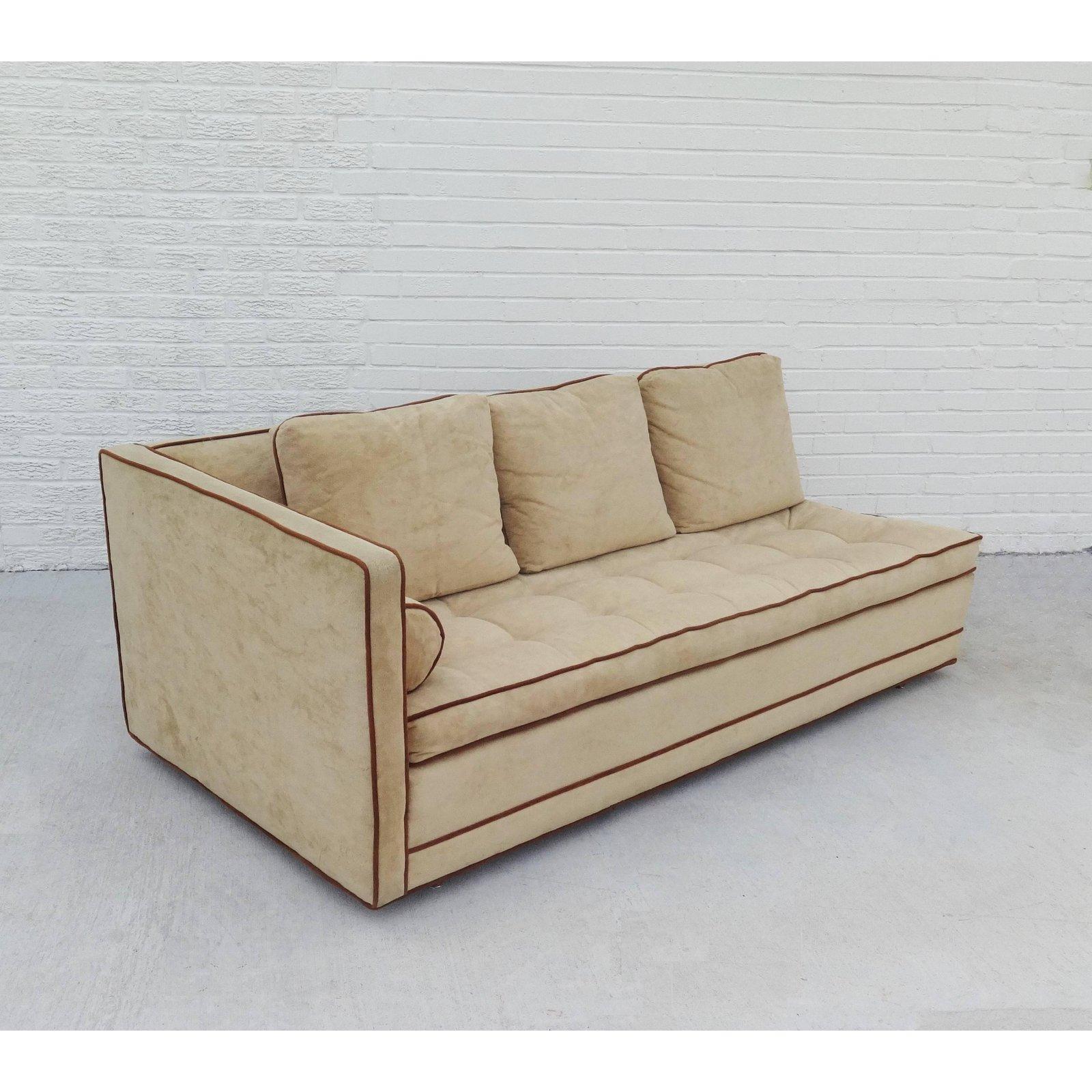 Zweiteiliges, elegantes Harvey Probber-Sofa mit Unterteilen im Angebot 1