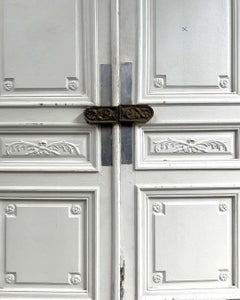 Elegant Haussmann-Style Double Door with Decorative Panels, France, circa 1880