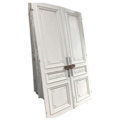 Elegant Haussmann-Style Double Door with Decorative Panels, France, circa 1880