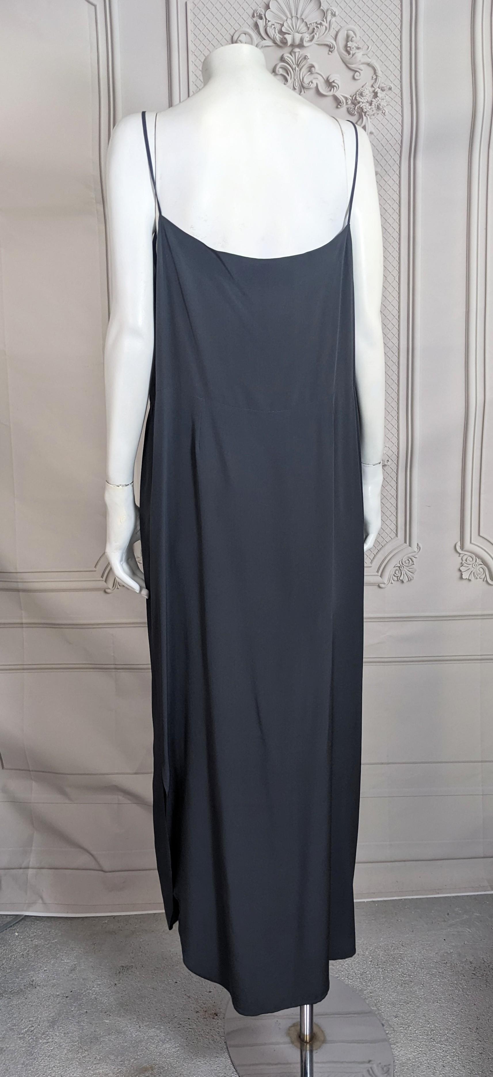 Elegant Haute Couture Madame Gres Anthracite Silk Crepe Ensemble For Sale 8