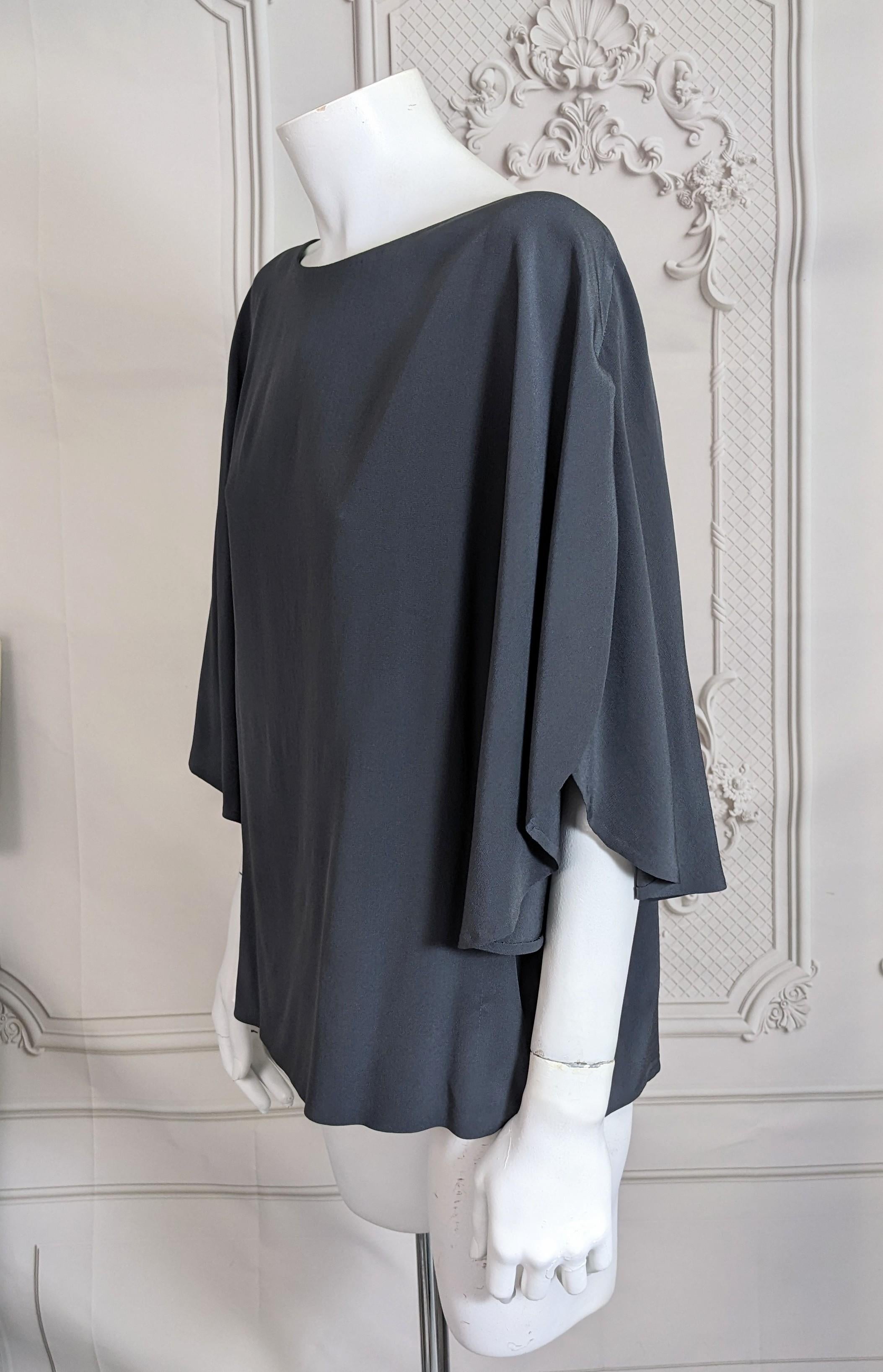 Elegant Haute Couture Madame Gres Anthracite Silk Crepe Ensemble For Sale 12