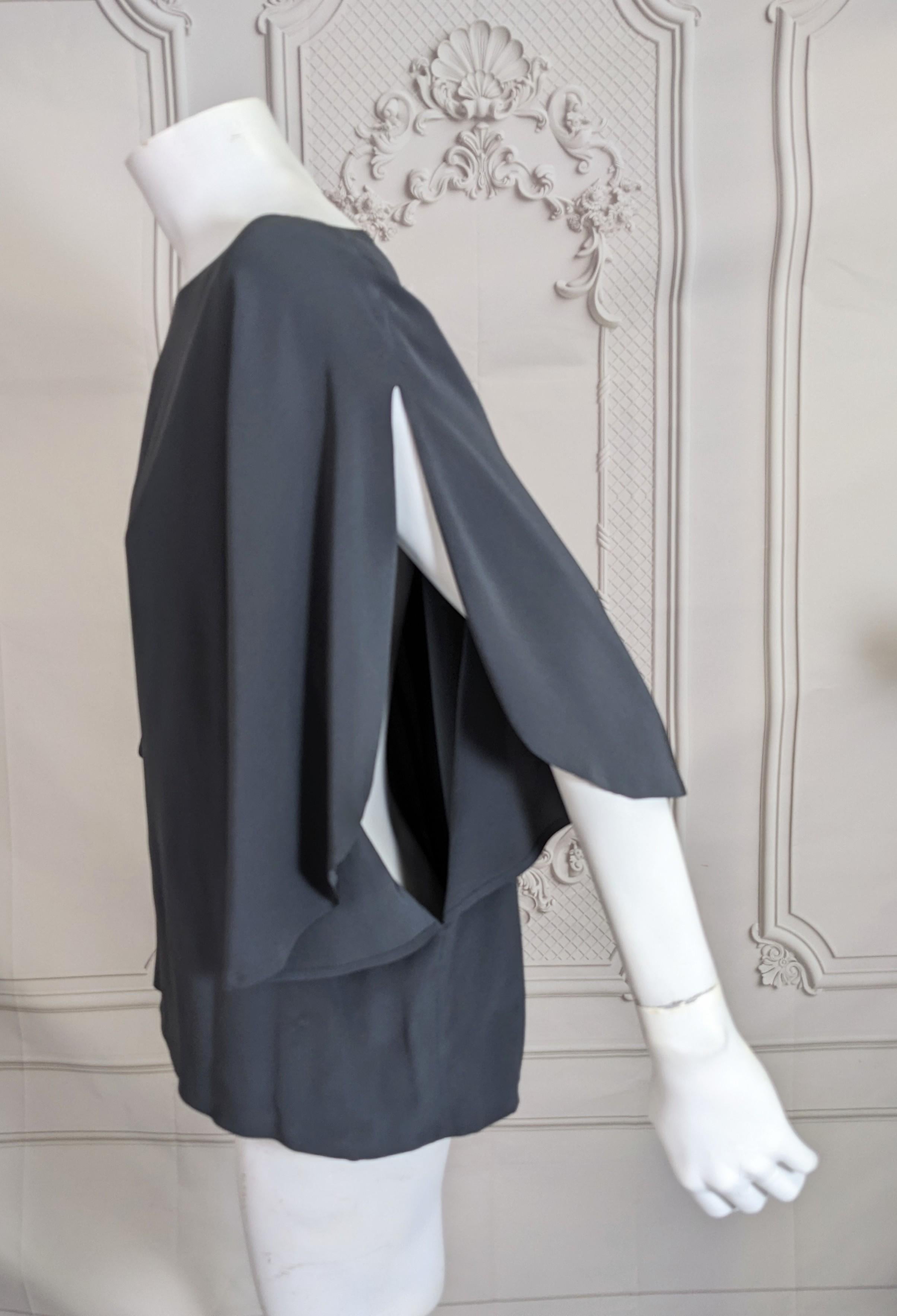 Elegant Haute Couture Madame Gres Anthracite Silk Crepe Ensemble For Sale 13