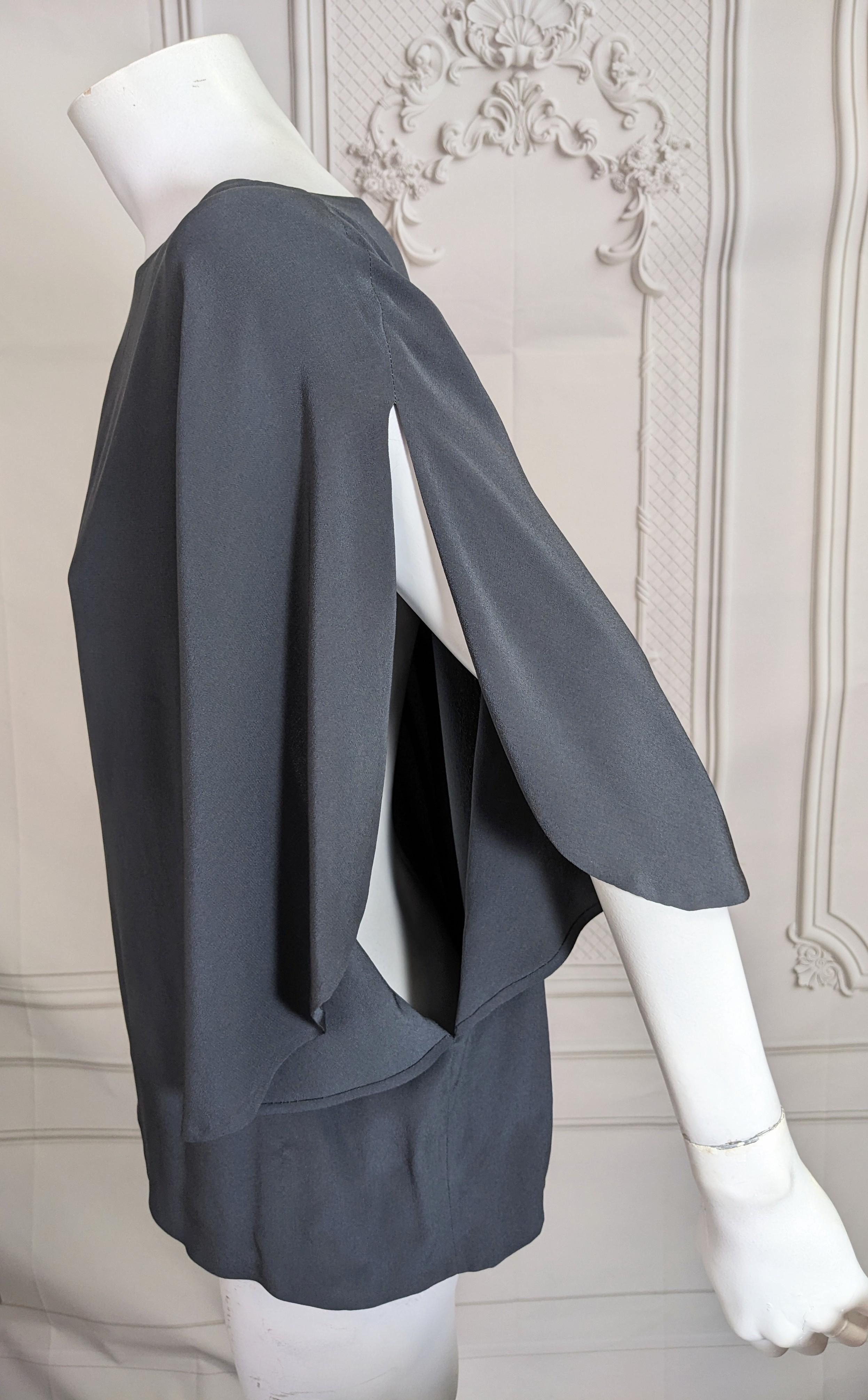 Elegant Haute Couture Madame Gres Anthracite Silk Crepe Ensemble For Sale 14