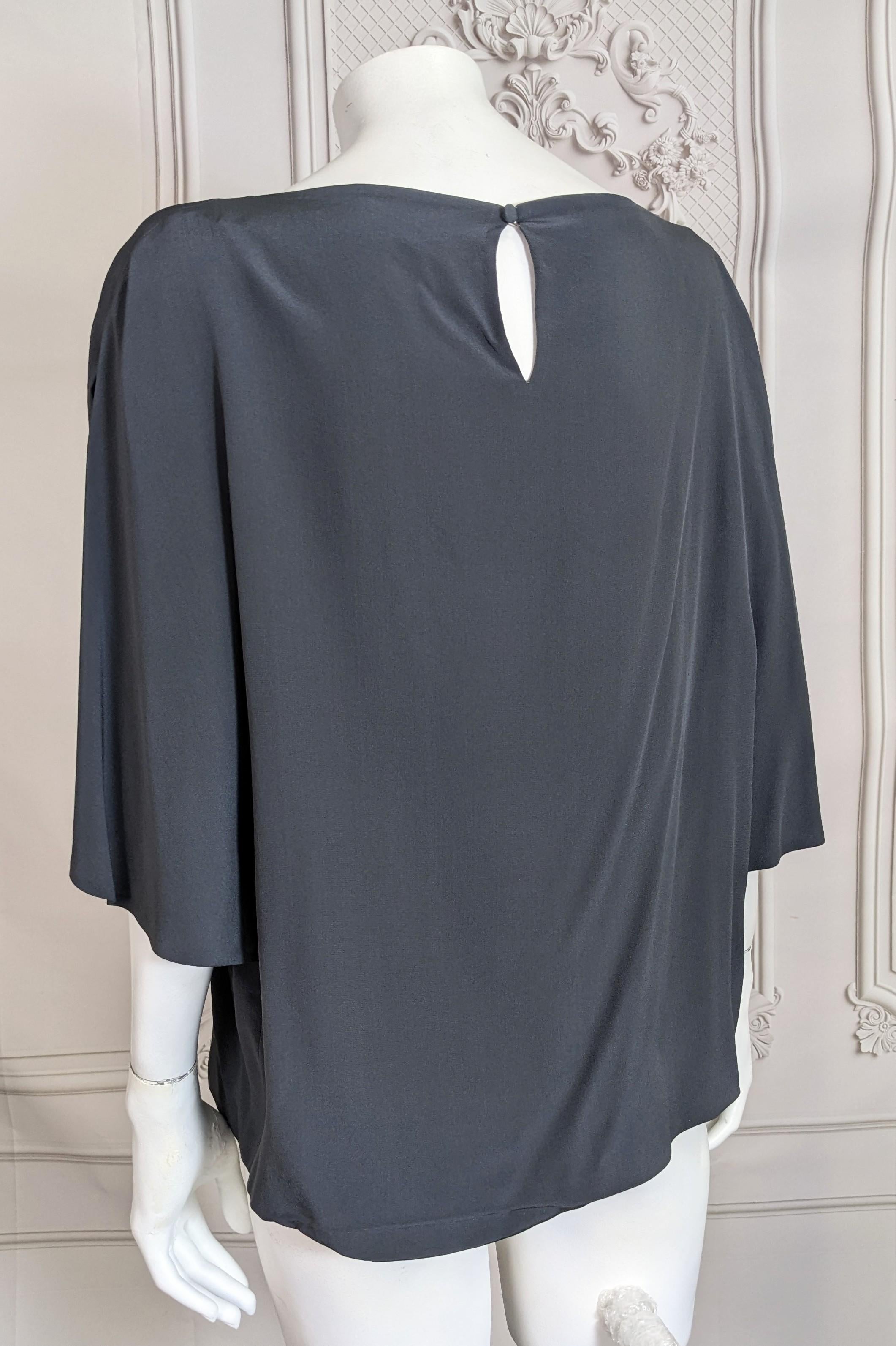 Elegant Haute Couture Madame Gres Anthracite Silk Crepe Ensemble For Sale 15