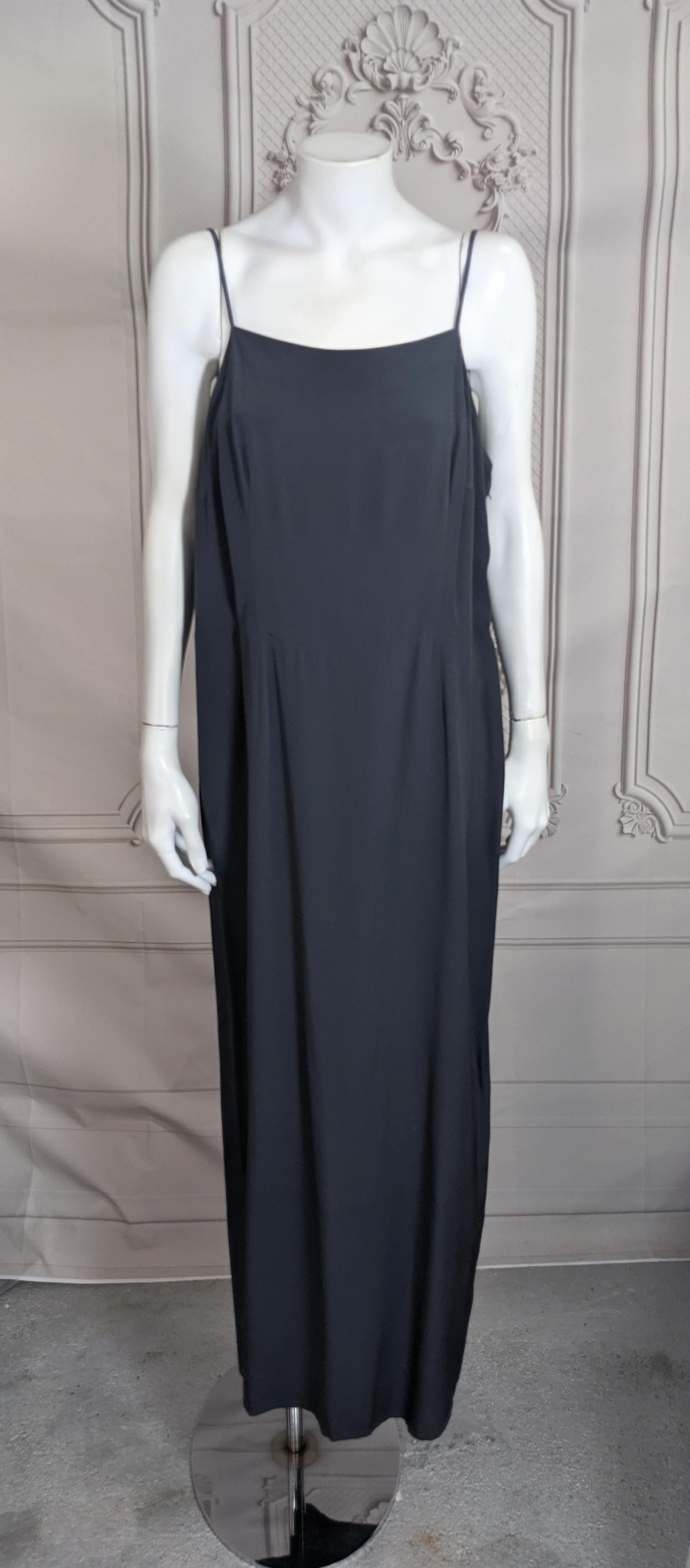 Elegant Haute Couture Madame Gres Anthracite Silk Crepe Ensemble For Sale 4